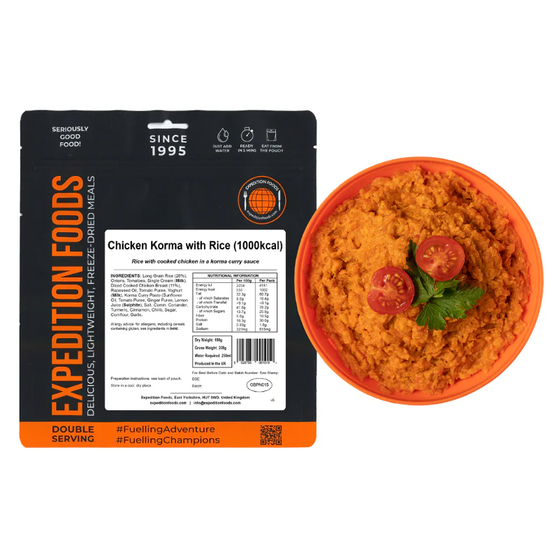 Expedition Foods Chicken Korma with Rice (1000Kcal) - Image 2