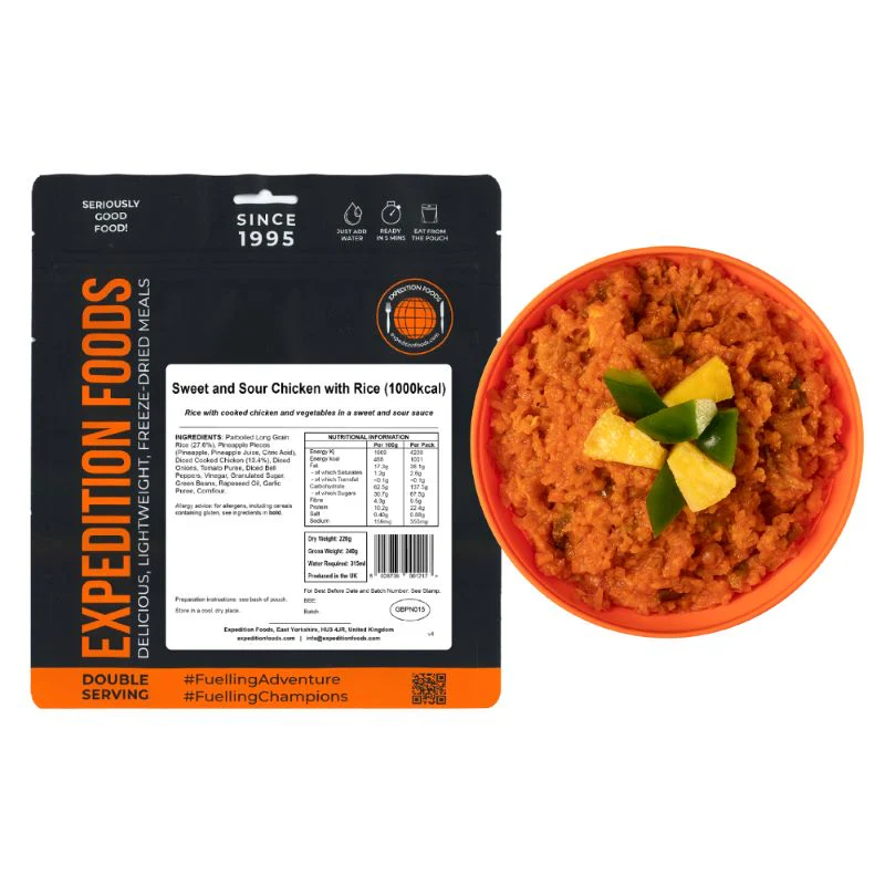 Expedition Foods Sweet and Sour Chicken with Rice (1000Kcal) - Image 2