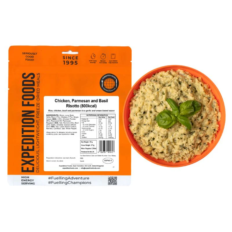 Expedition Foods Chicken, Parmesan and Basil Risotto (High Energy) - Image 2