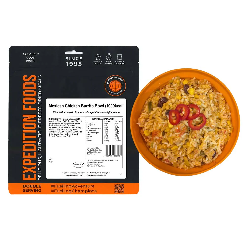 Expedition Foods Mexican Chicken Burrito Bowl (1000Kcal) - Image 2