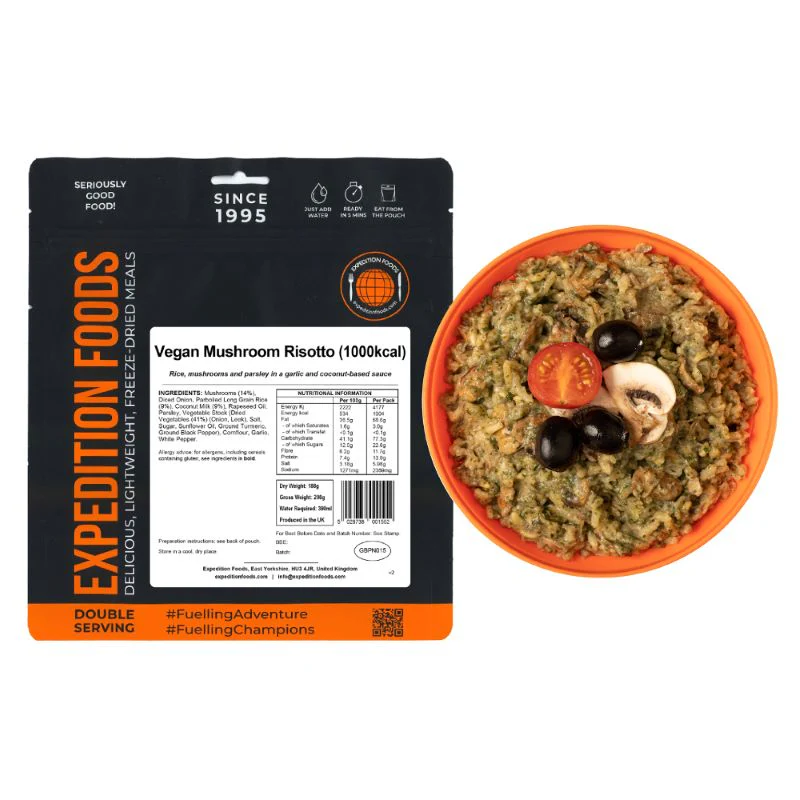 Expedition Foods Vegan Mushroom Risotto (1000 Kcal) - Image 2