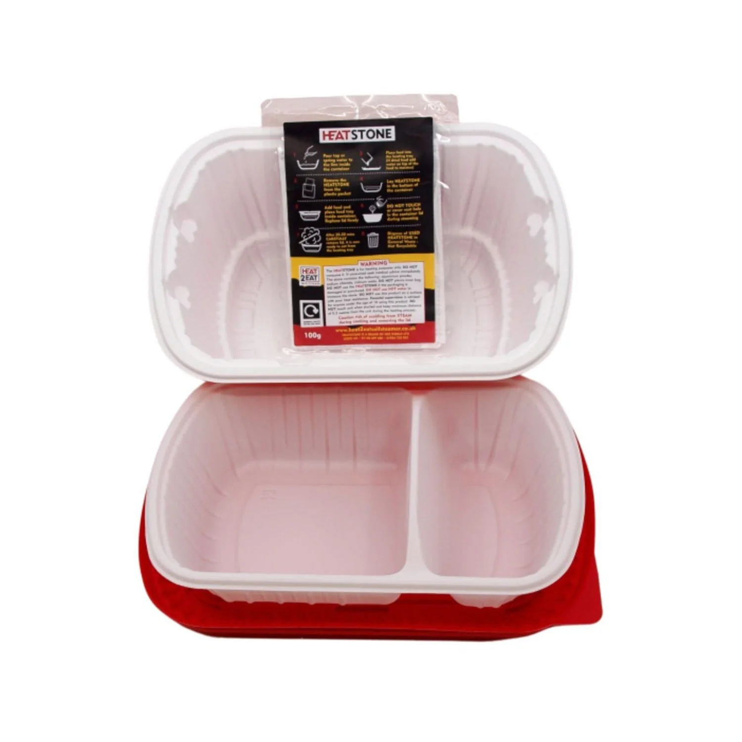 Heat2Eat Medium Reusable Plastic Self-Steamers | Inc. 2 HeatStones - Image 3