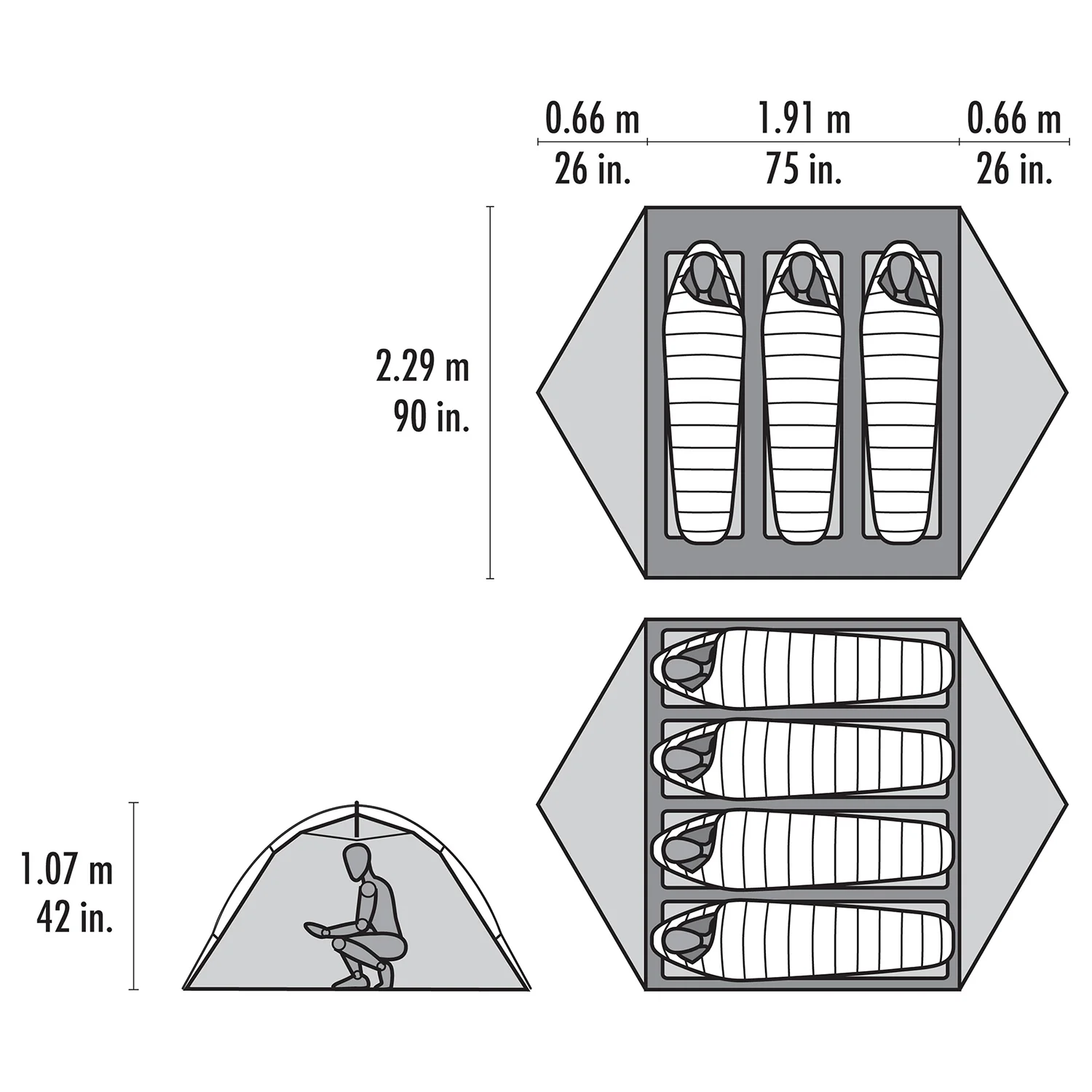 MSR Hubba Hubba LT 3-Person Backpacking Tent - Image 4