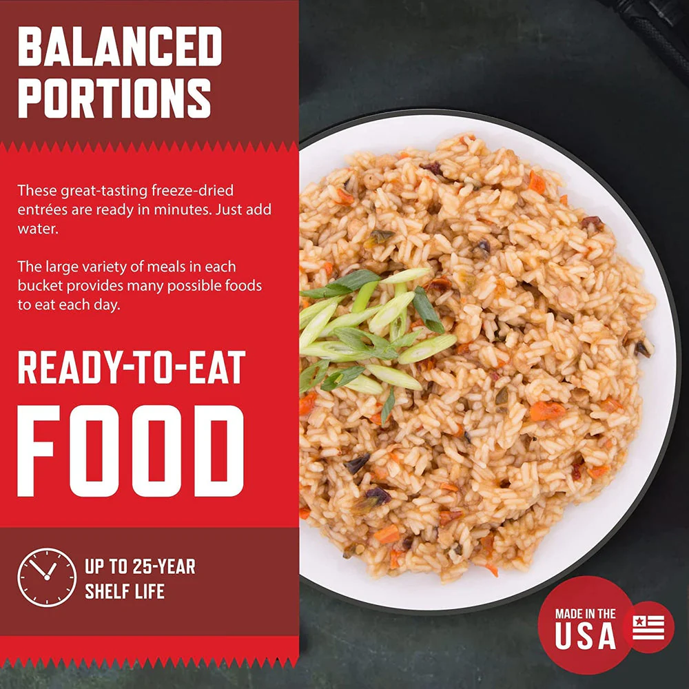 ReadyWise Emergency Food Supply - 120 Serving Entrée Vegetarian Meals - Image 5