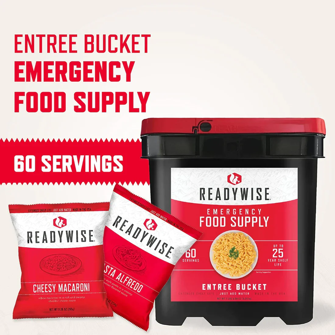 ReadyWise Freeze Dried Entrée Bucket - 60 Servings - Image 4