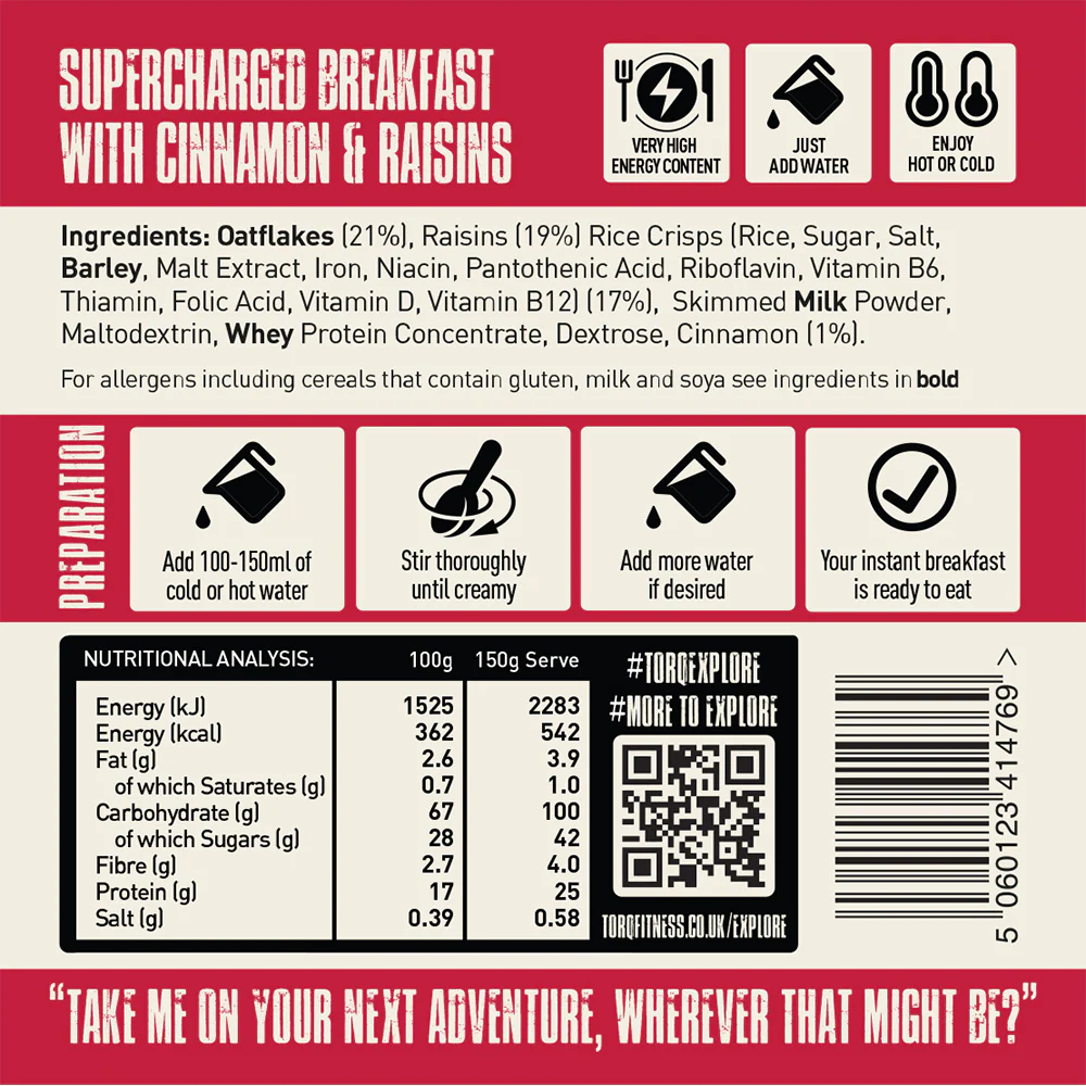 Torq Explore Breakfast - Supercharged Cinnamon & Raisin - Image 2