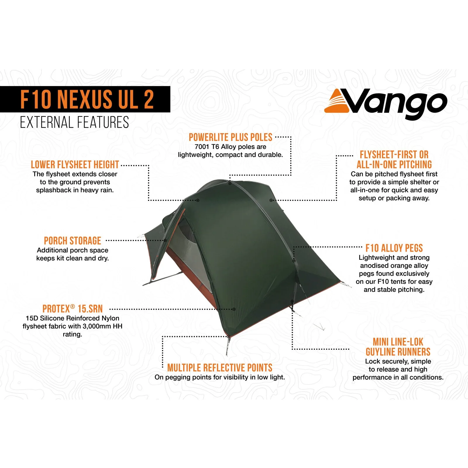 Vango F10 Nexus UL 2 Tent - Alpine Green - Image 6